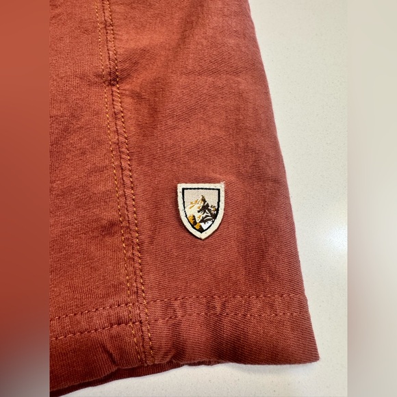 KUHL Polo Shirt Mens XL Rust Red Wildfibre Organic Cotton Hiking Outdoor Casual - Picture 4 of 8